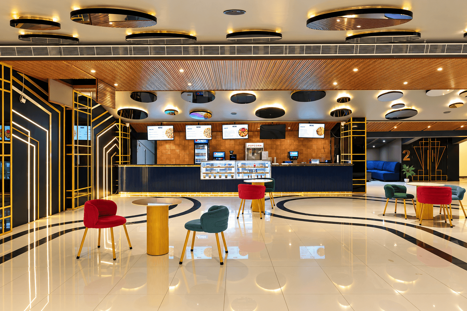 DD Cinemas café and concession lobby